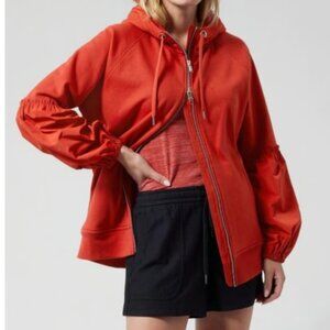 Athleta On My Way Triumph Fleece Hoodie in Rust